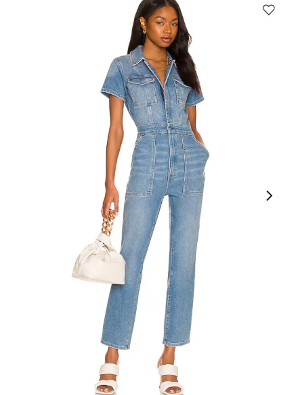 Good American Fit For Success Jumpsuit Blue Size 1 Small NWT Revolve